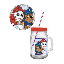 Paw Patrol 400ml Glass Mason Jar Tumbler & Coaster Set